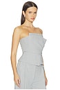 view 2 of 5 Wrap Bustier Top in Grey