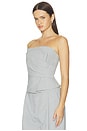 view 3 of 5 Wrap Bustier Top in Grey