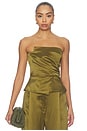 view 1 of 5 Wrap Bustier in Olive