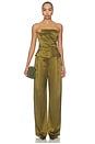 view 6 of 5 Wrap Bustier in Olive