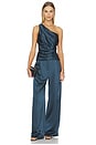 view 5 of 4 Draped One Shoulder Top in Night