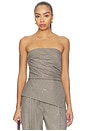 view 1 of 5 Long Strapless Top in Houndstooth