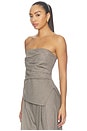 view 2 of 5 Long Strapless Top in Houndstooth