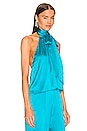 view 2 of 4 x REVOLVE Halter Open Back Top in Aqua