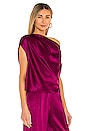 view 2 of 4 Draped Top in Magenta
