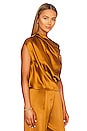 view 2 of 4 Draped Top in Toffee