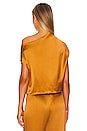 view 3 of 4 Draped Top in Toffee