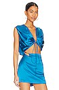 view 2 of 4 Draped Crop Top in Ocean