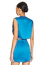 view 3 of 4 Draped Crop Top in Ocean