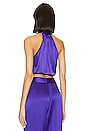 view 3 of 4 Sleeveless Tie Front Blouse in Violet