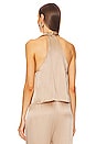 view 3 of 4 High Neck Drape Top in Champagne