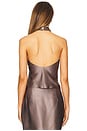 view 3 of 4 Cross Wrap Halter Top in Smog