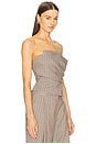 view 2 of 6 Wrap Bustier Top in Pinstripe