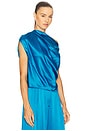 view 2 of 5 Draped Top in Ocean