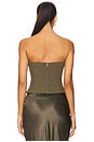 view 3 of 4 Pleated Bustier Top in Army