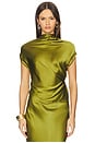 view 1 of 4 High Neck Drape Top in Moss