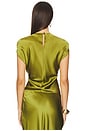 view 3 of 4 High Neck Drape Top in Moss