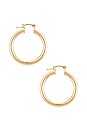 view 2 of 3 The Large Ravello Hoops in Gold