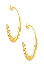 view 1 of 2 Pave Array Hoops in Gold