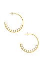 view 2 of 2 Pave Array Hoops in Gold