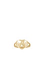 view 1 of 3 Cutout Flower Heart Letter Ring in Gold