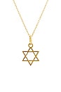 view 2 of 2 The Star Of David Medal Necklace in Gold