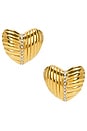 view 1 of 2 Heart Stud Earring in Gold