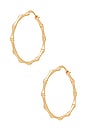 view 2 of 2 PENDIENTES BAMBOO in Gold