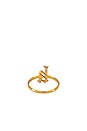view 3 of 3 The Gothic Letter K Ring in Gold