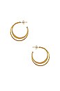 view 2 of 3 Triple Hoop Earring in Gold