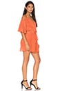 view 2 of 3 Sheer Back Wrap Dress in Rust