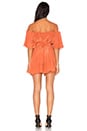view 3 of 3 Sheer Back Wrap Dress in Rust