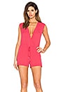 view 1 of 5 Embellished Romper in Coral