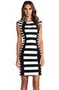 view 1 of 5 Phlox Dress in Black Stripe