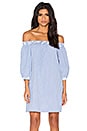 view 1 of 5 Neville Dress in White & Blue