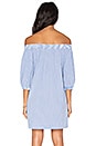 view 3 of 5 Neville Dress in White & Blue