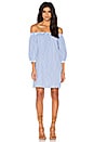 view 4 of 5 Neville Dress in White & Blue