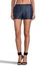 view 1 of 6 Soft Lamb Leather Link Short in Midnight