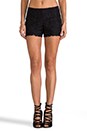 view 1 of 7 Hopper Lace and Leather Shorts in Black