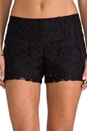 view 4 of 7 Hopper Lace and Leather Shorts in Black