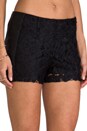 view 5 of 7 Hopper Lace and Leather Shorts in Black
