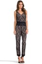 view 1 of 6 Zia Lace Jumpsuit en Black/Nude in Black & Nude