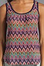 view 3 of 4 Flame Stitch Crochet Lace Tank in Multi