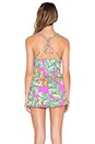 view 3 of 4 Tuvalu Romper in Flamingo