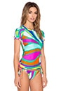 view 2 of 3 Tropicalia Rash Guard in Multi