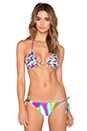 view 1 of 4 Tropicalia Reversible Triangle Bikini Top in Multi