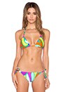 view 2 of 4 Tropicalia Reversible Triangle Bikini Top in Multi