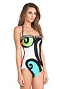 view 3 of 5 Pop Wave Bandeau One Piece in Multi