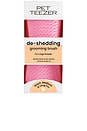 view 1 of 4 Large De-shedding Dog Grooming Brush in Red & Pink