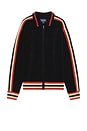 view 1 of 3 Striped Zip Cardigan in Black